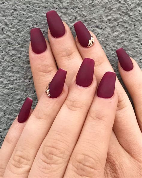 dark red acrylic nails|dark red acrylic nail designs.